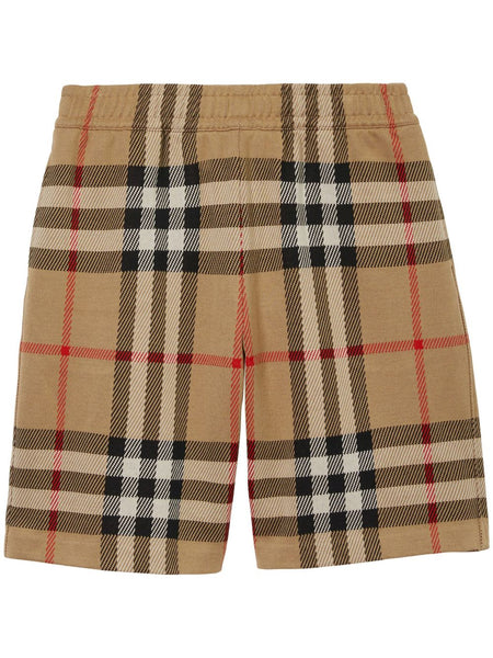 Vintage Check-Pattern Jacquard Shorts