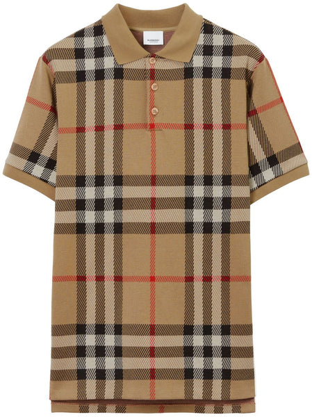 Vintage Check Cotton Polo Shirt