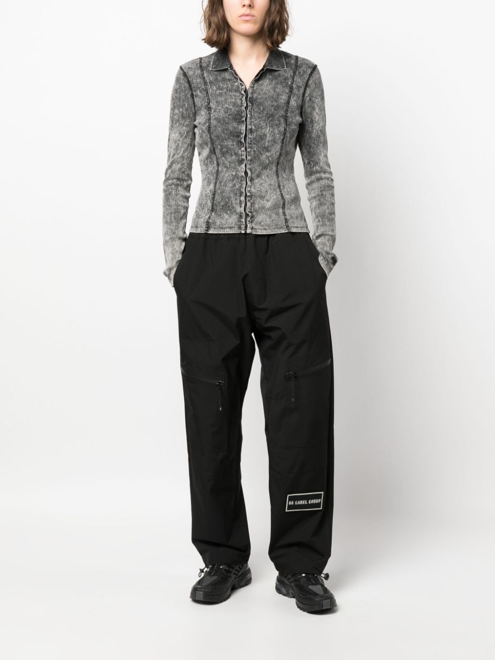 Logo-Patch Straight-Leg Trousers