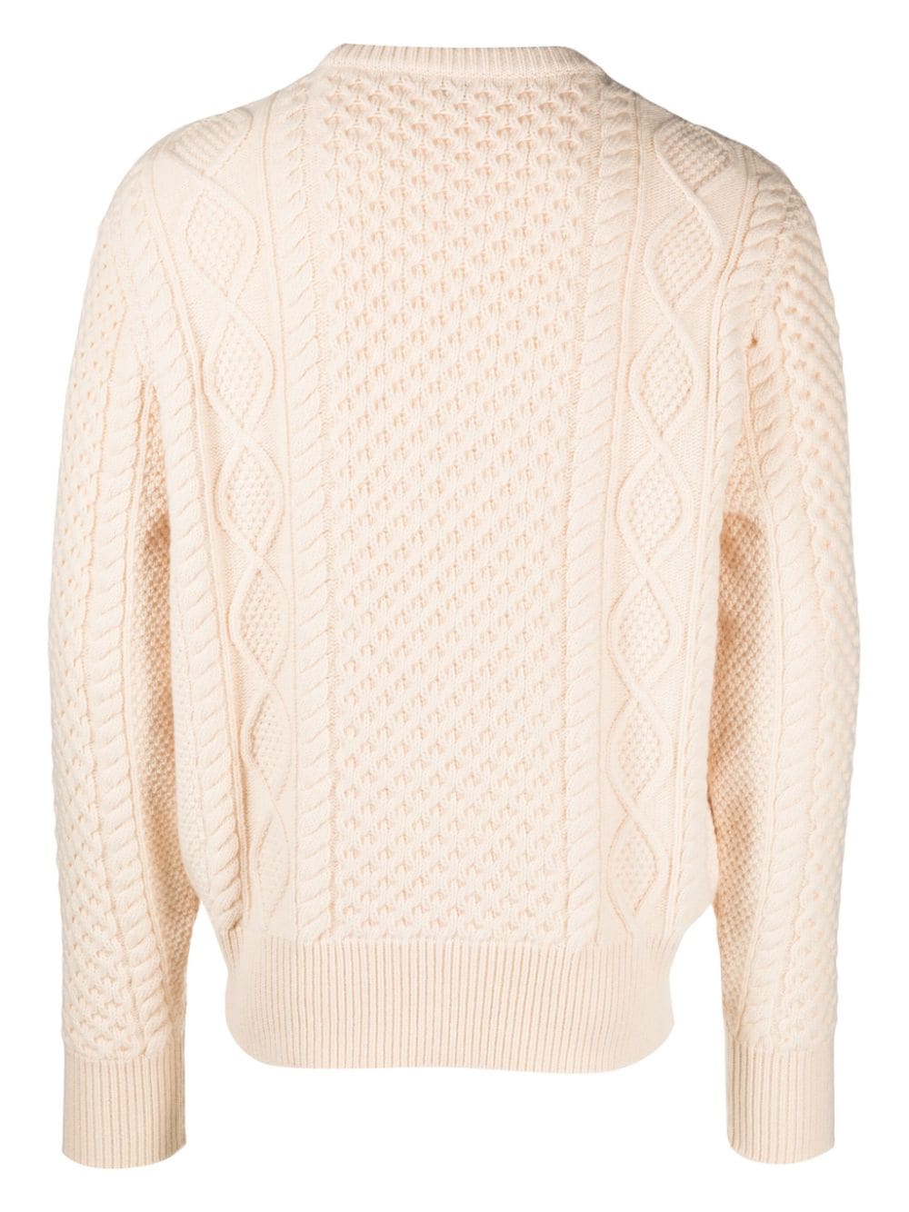Intarsia-Knit Logo Wool Jumper
