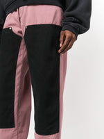 Mid-Rise Panelled Cotton Trousers