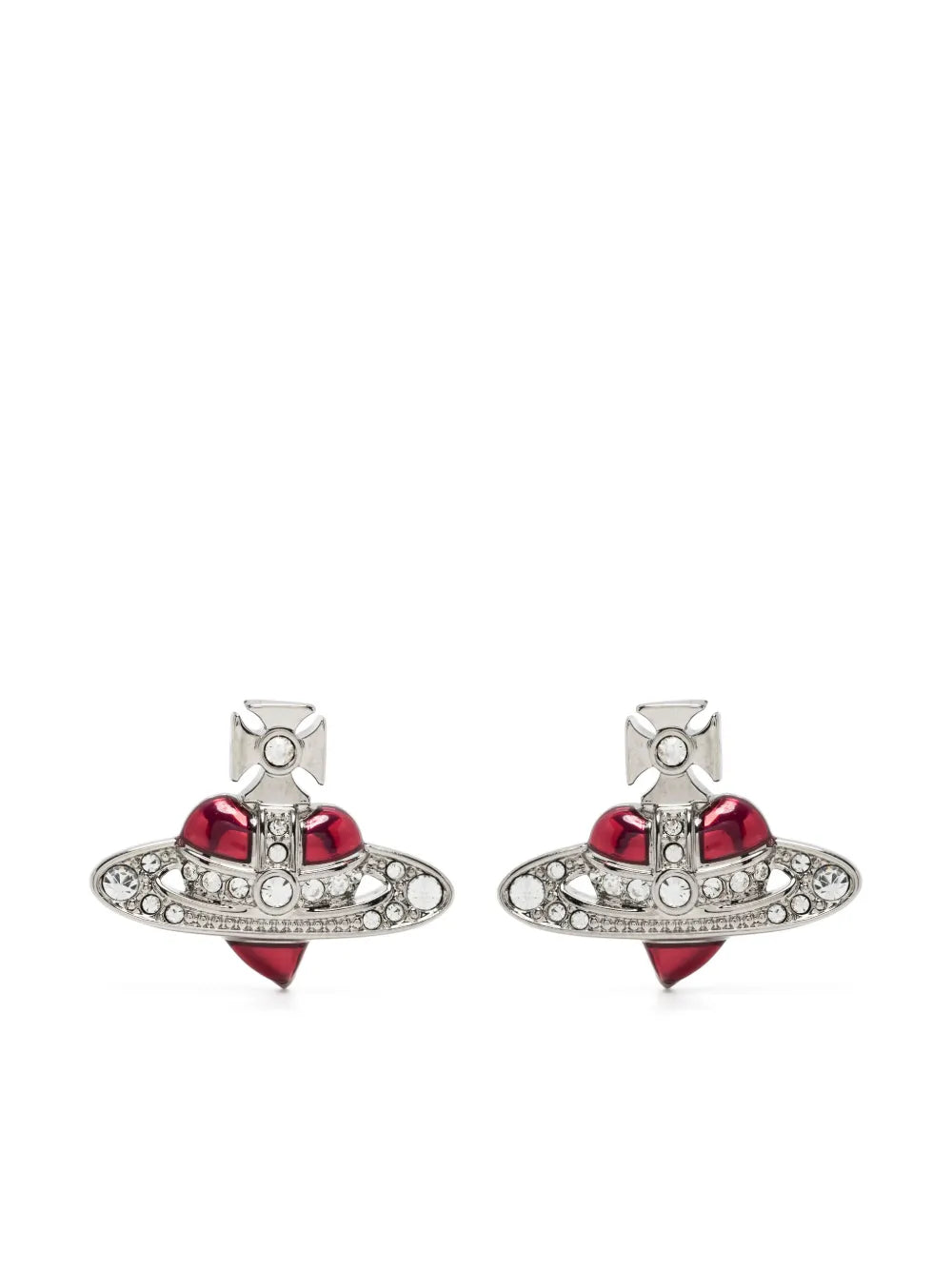 New Diamante Heart stud earrings