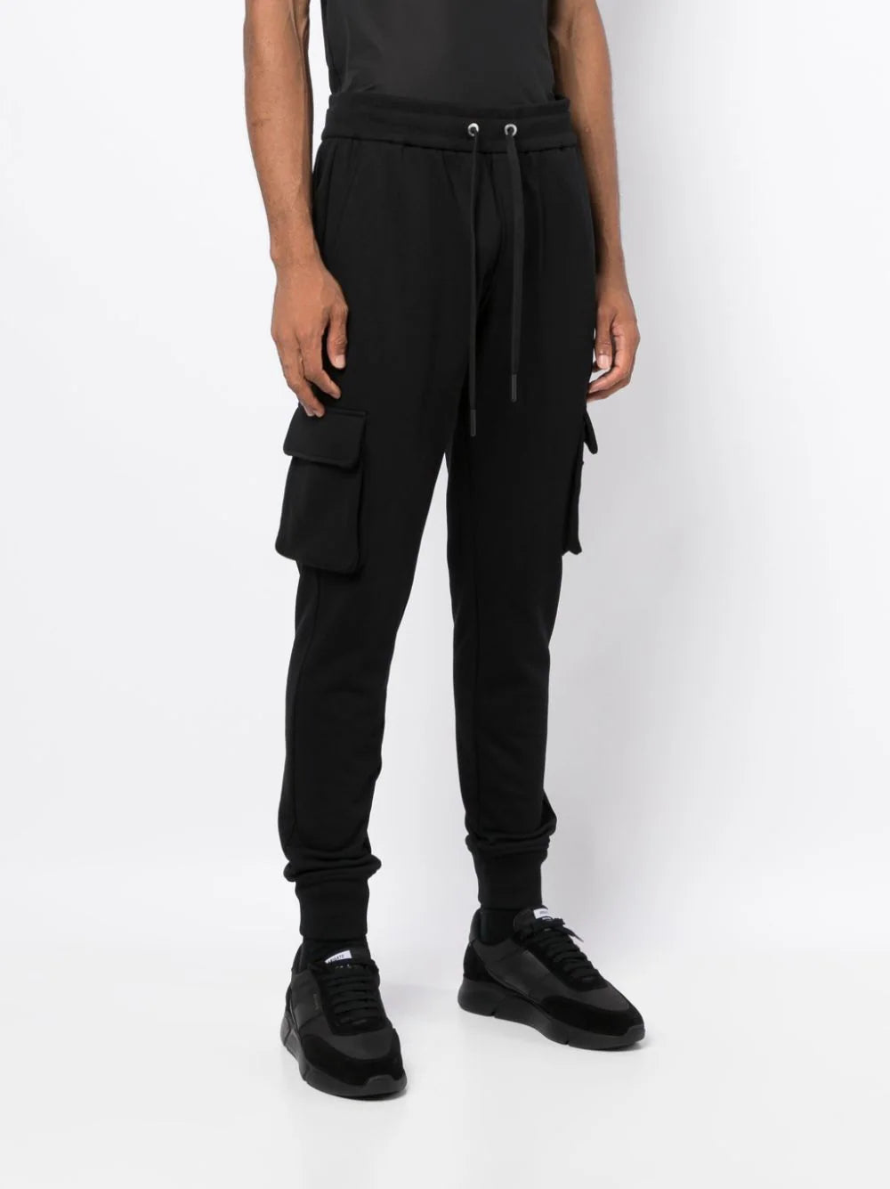 Cargo-Pockets Cotton Track Pants