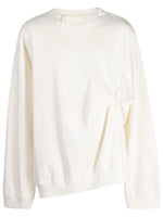 Ruched-Detail Cotton Sweatshirt
