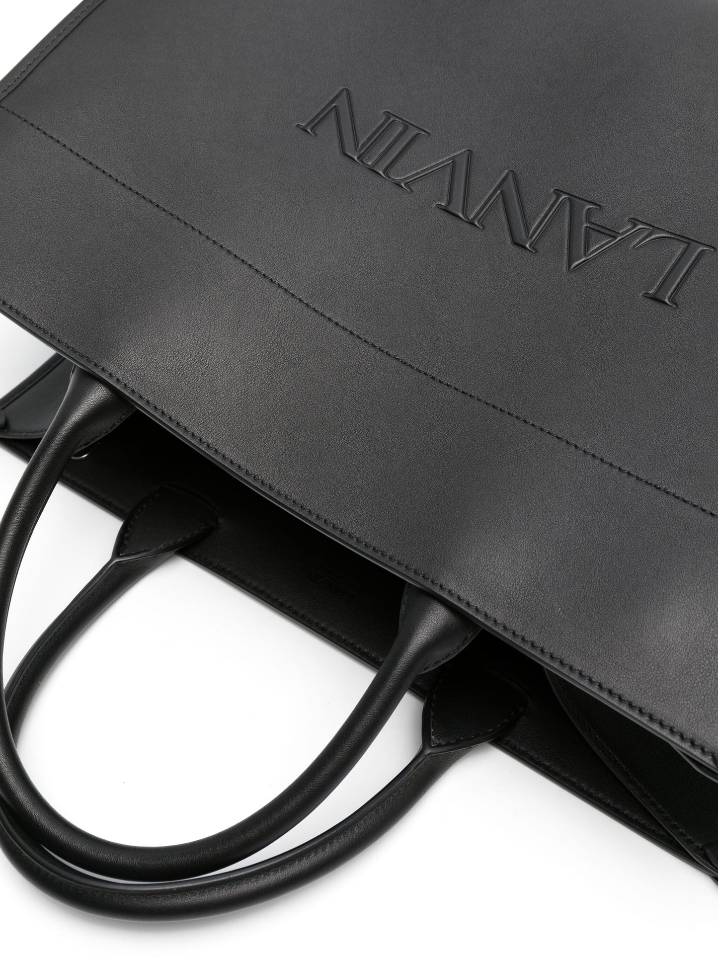 Logo-Embossed Leather Tote Bag