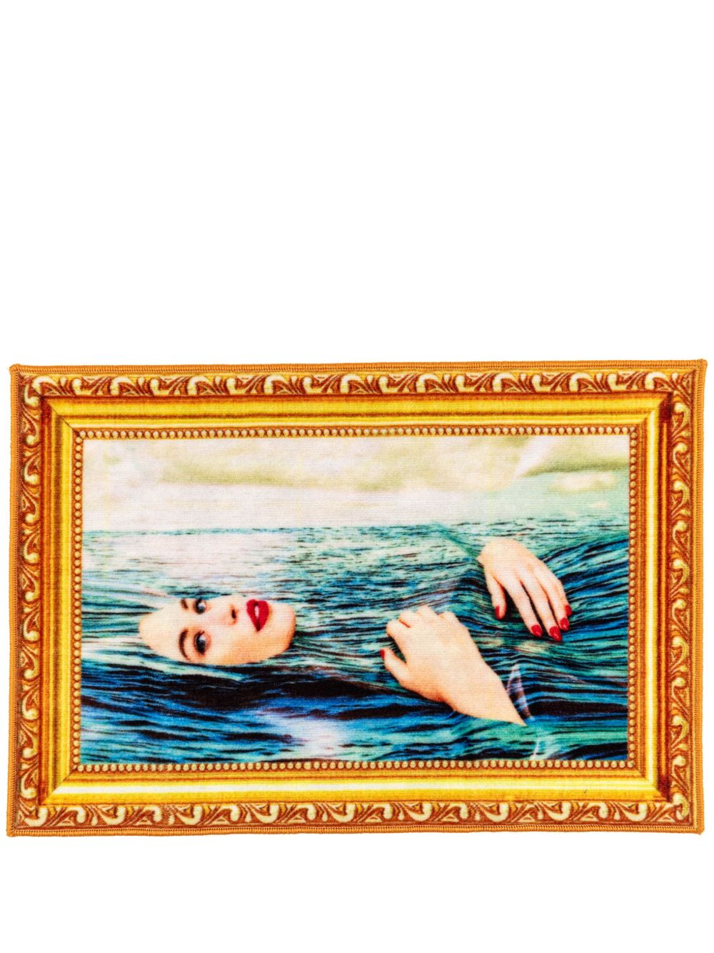 Seagirl graphic-print mat (60x90cm)