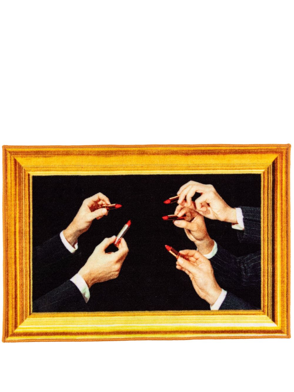 Lipstick graphic-print mat (60x90cm)