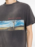 Painterly-Print Cotton T-Shirt