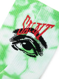 Eye-Motif Cotton-Blend Socks