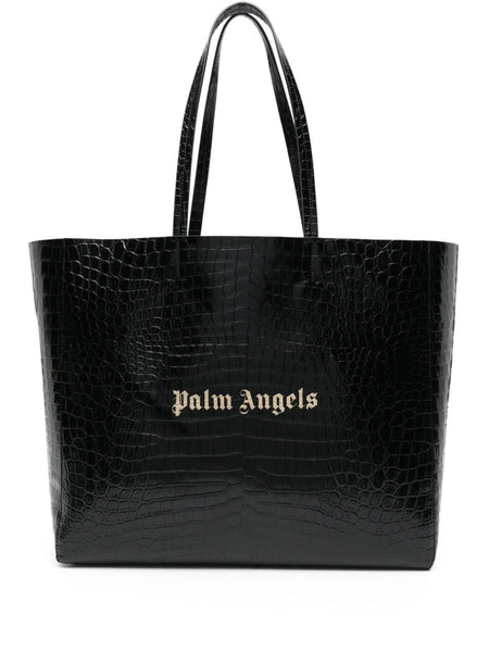 Logo-Appliqué Leather Tote Bag
