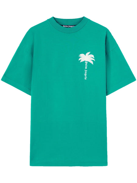 Palm Tree-Print Cotton T-Shirt