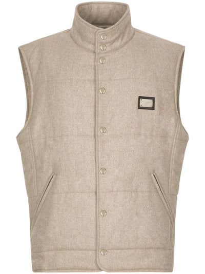Logo-Plaque Cashmere-Blend Gilet