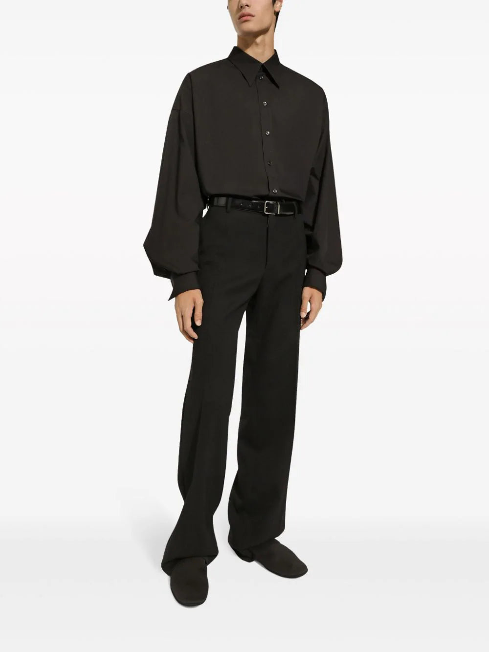 Straight-Leg Wool Trousers