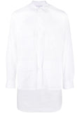 Asymmetric-Hem Cotton Shirt