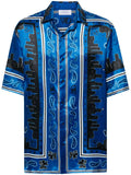Bandana-Print Satin Shirt