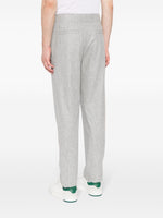 Mélange-Effect Tapered Wool Trousers
