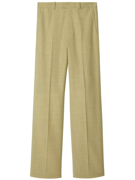 Straight-Leg Tailored Wool Trousers