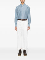 Long-Sleeve Cotton-Cashmere Shirt