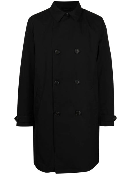 Classic-Collar Double-Breasted Coat