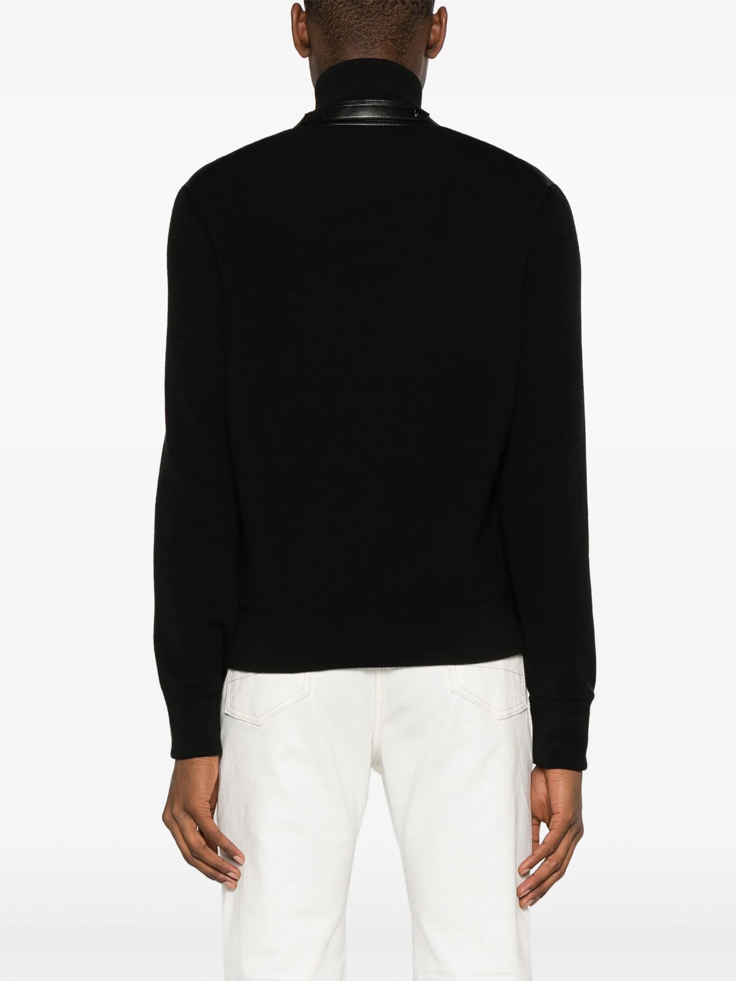 Padded-Panel Knitted Jacket