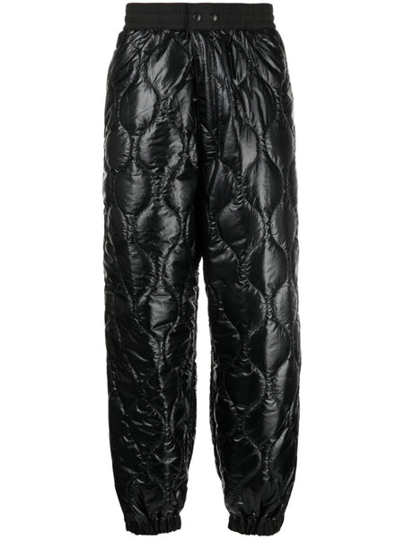 Quilted Straight-Leg Trousers