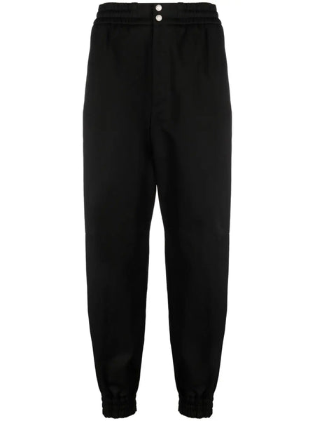 Tapered-Leg Cotton Trousers
