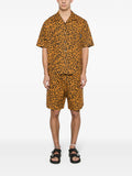 Leopard-Print Poplin Shorts