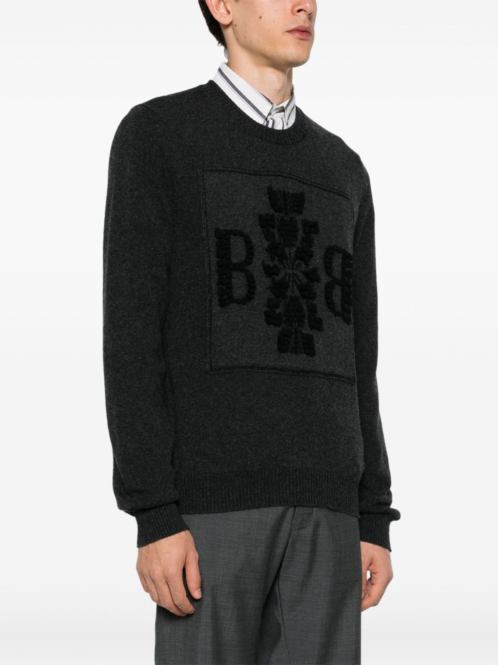 3D-logo cashmere jumper