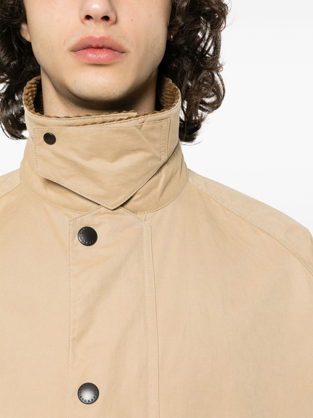 gabardine press-stud jacket