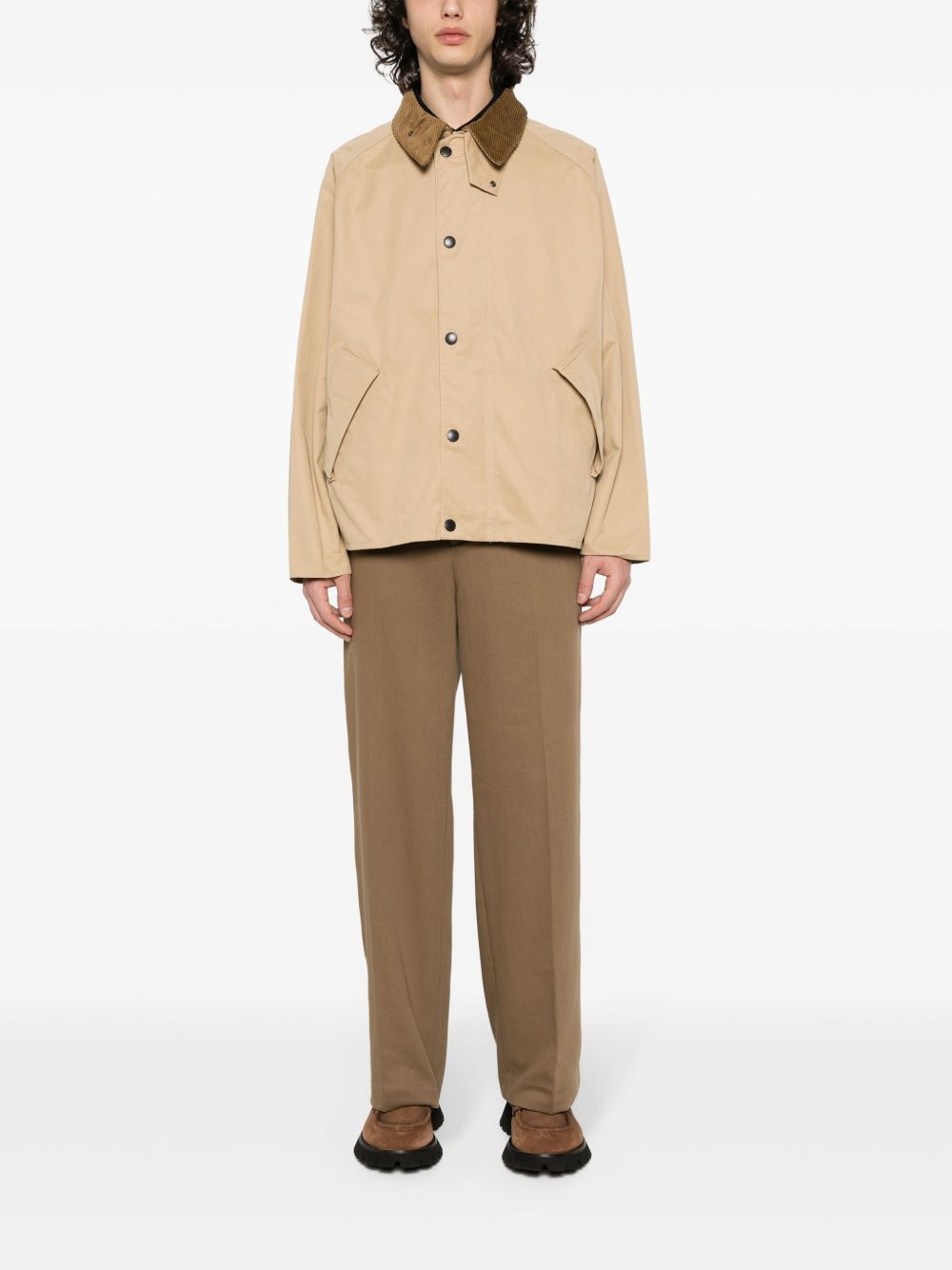 gabardine press-stud jacket