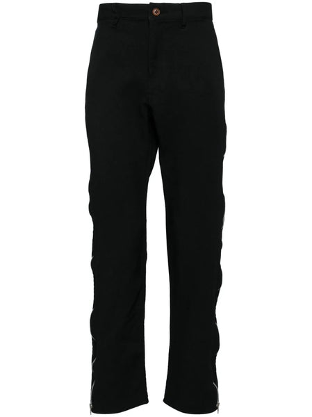 Zip-Up Tapered Trousers
