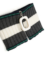 Stripe-Print Ribbed-Knit Neckband