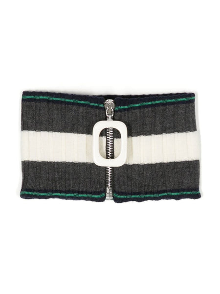 Stripe-Print Ribbed-Knit Neckband