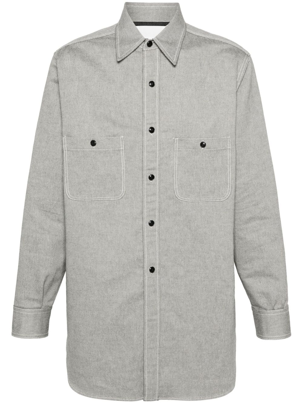 Pointed-Collar Cotton Shirt