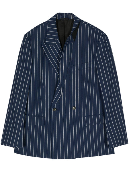 Striped Double-Breasted Blazer