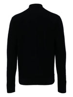 Ribbed Cashmere Zip-Front Sweater