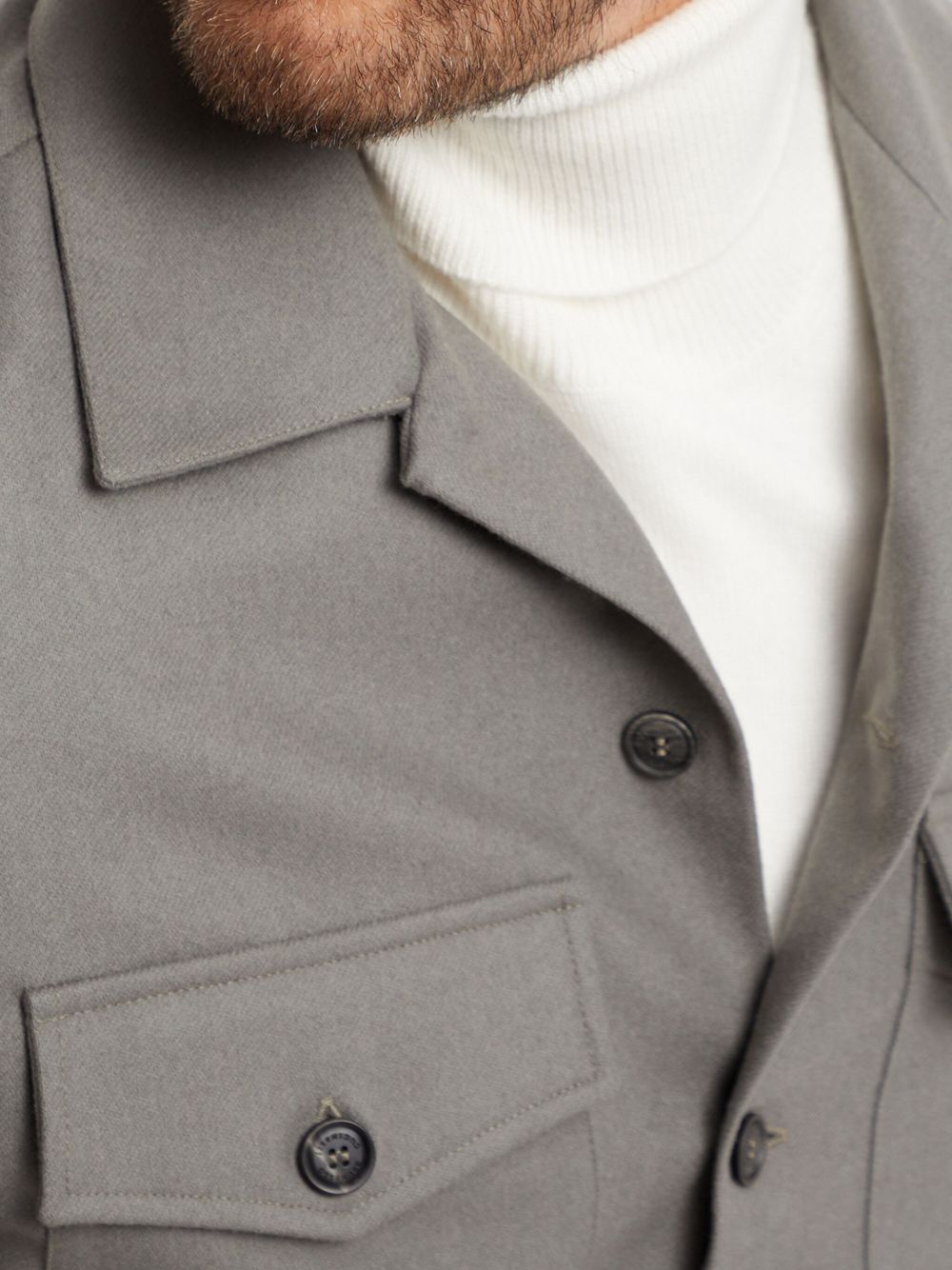 camp-collar long-sleeve shirt