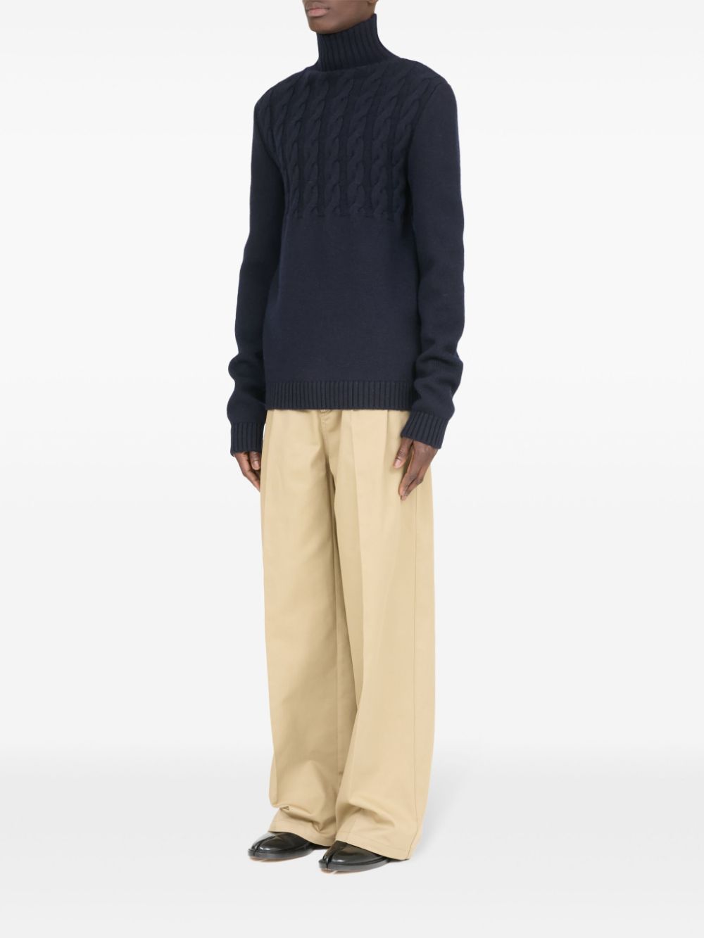 High-Neck Virgin-Wool Sweater