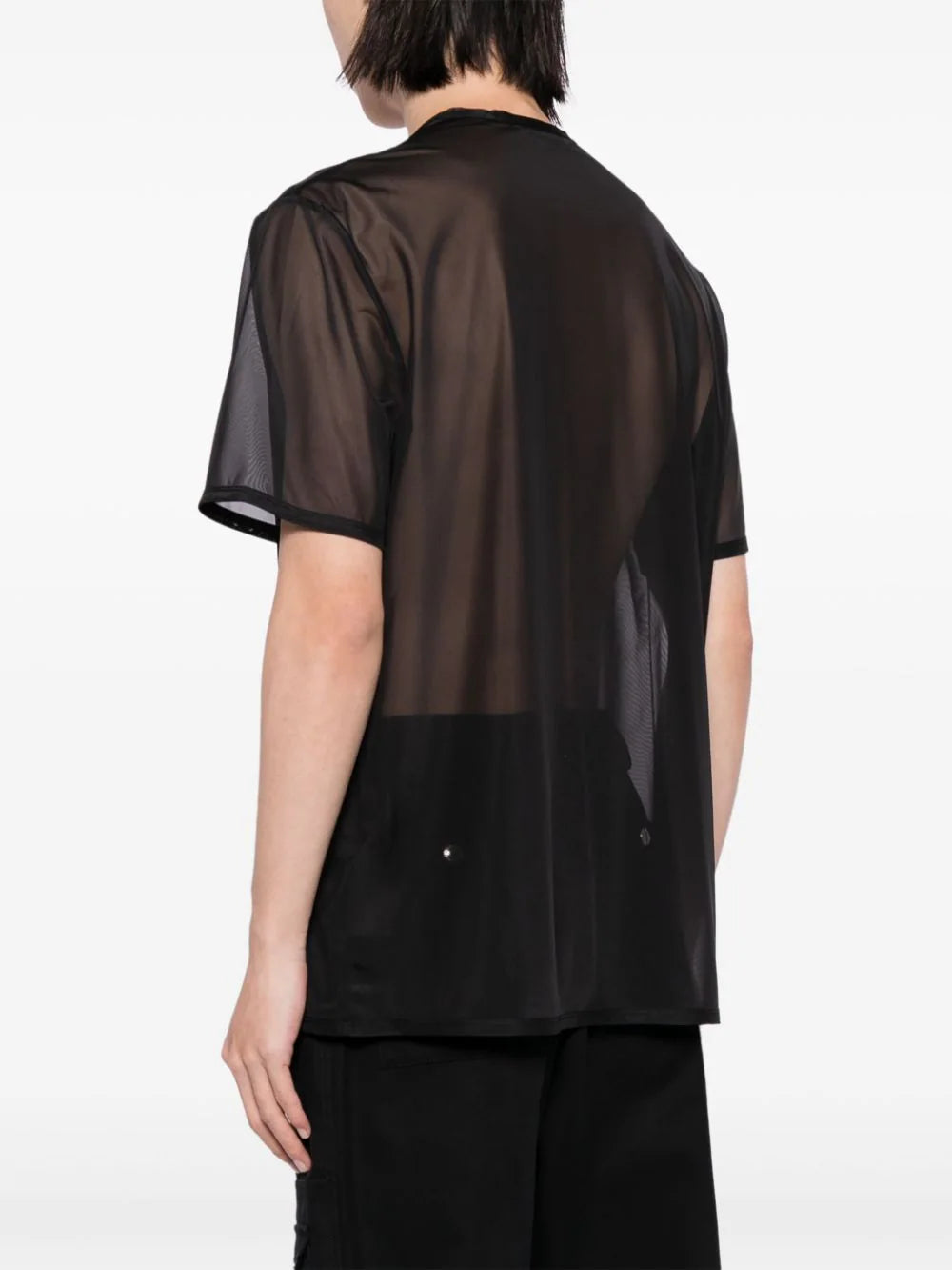 Logo-Print Sheer T-Shirt