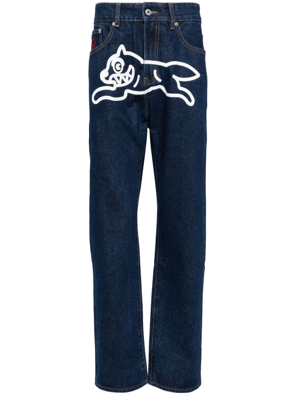 Running Dog-print jeans