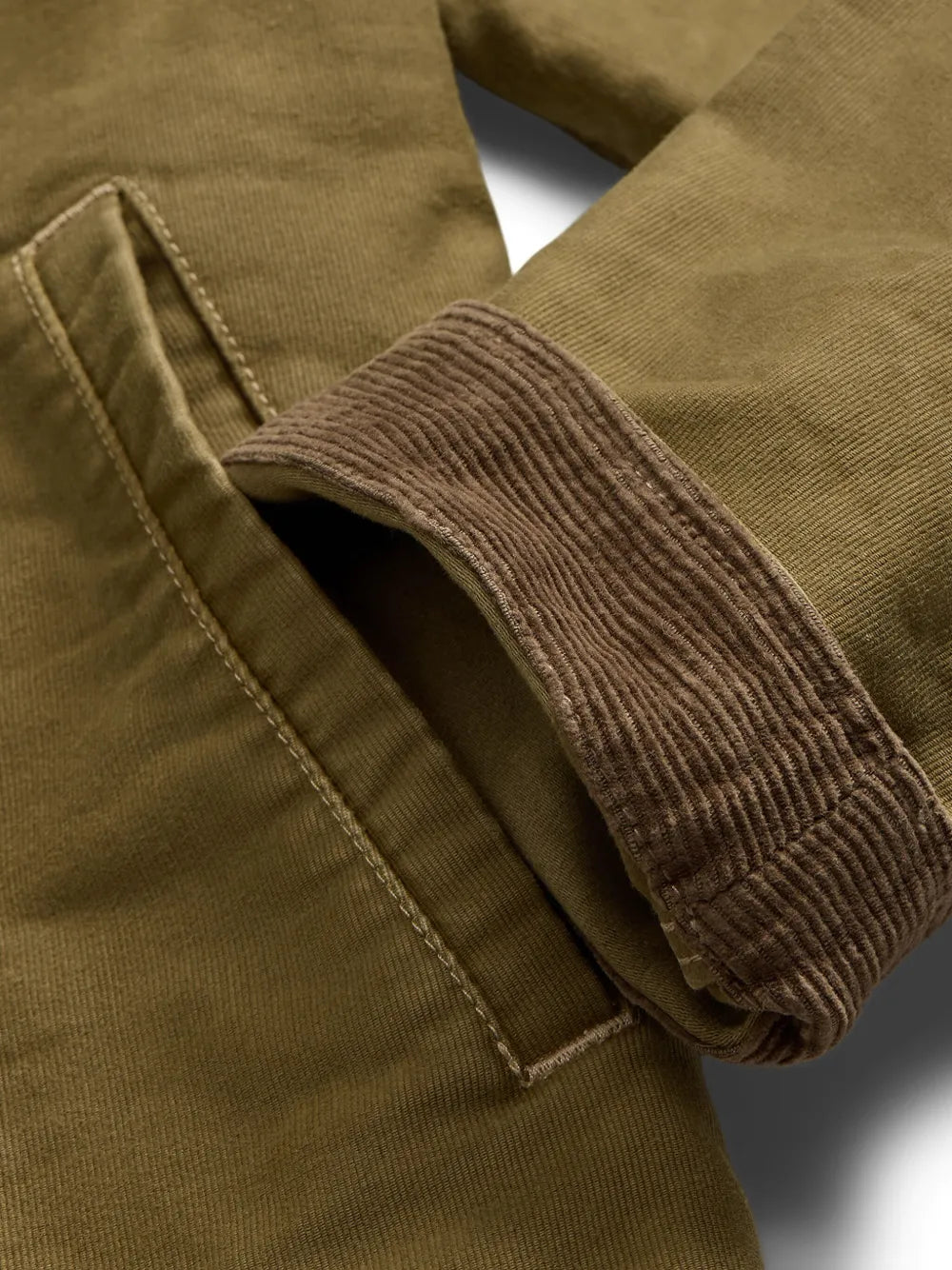 corduroy-collar cotton jacket