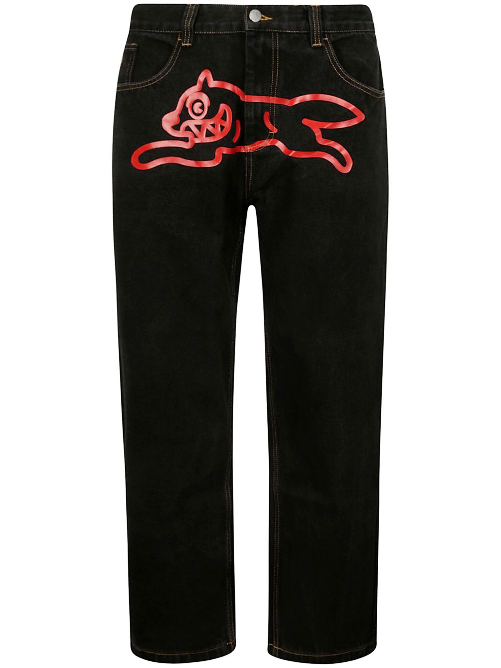 Running Dog-print jeans