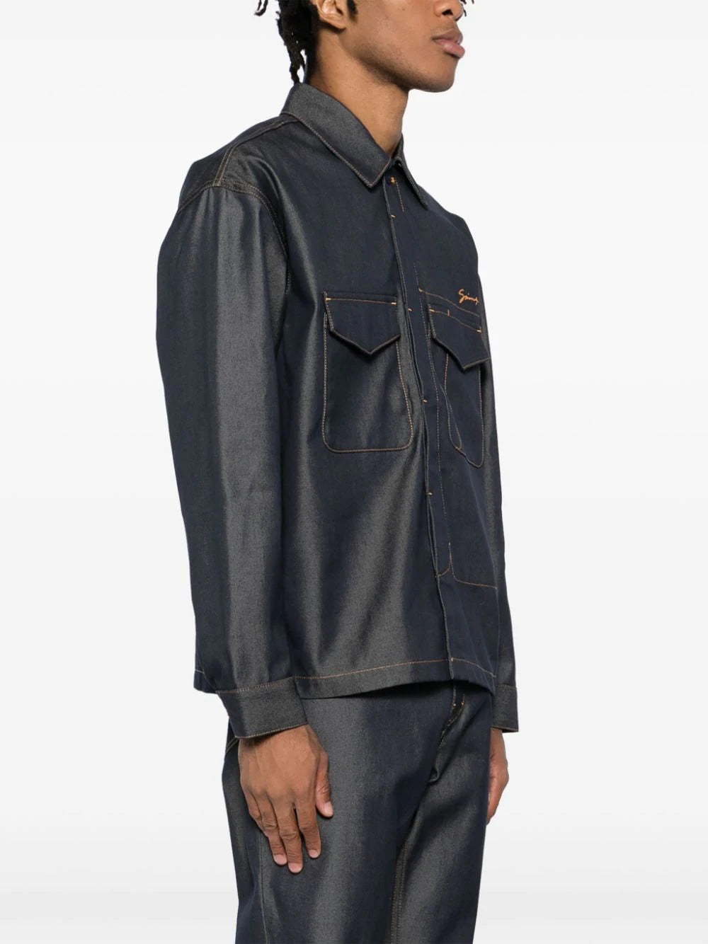 Embroidered Denim Shirt