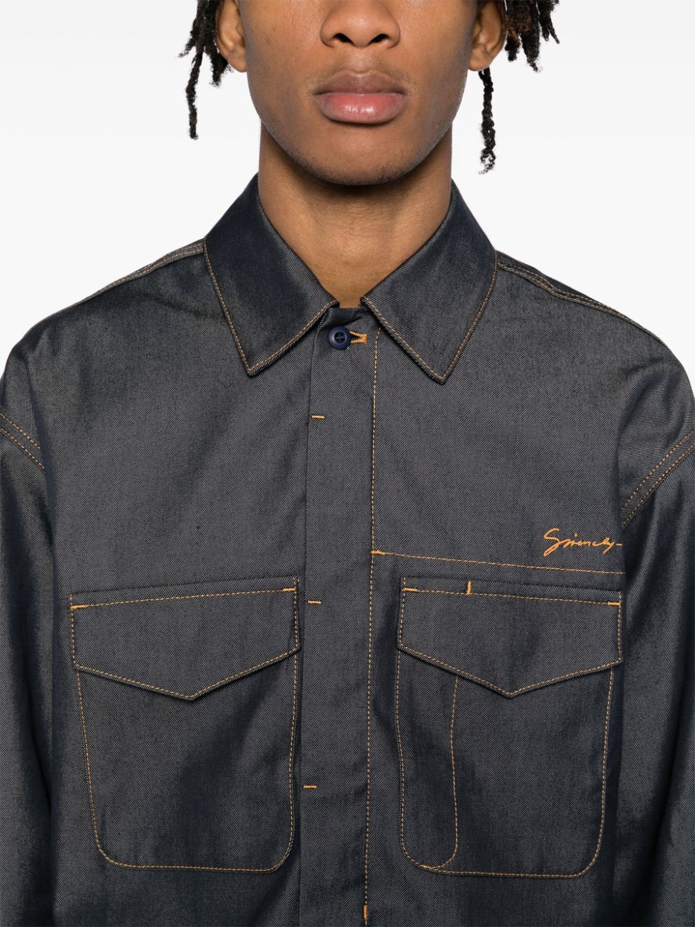 Embroidered Denim Shirt