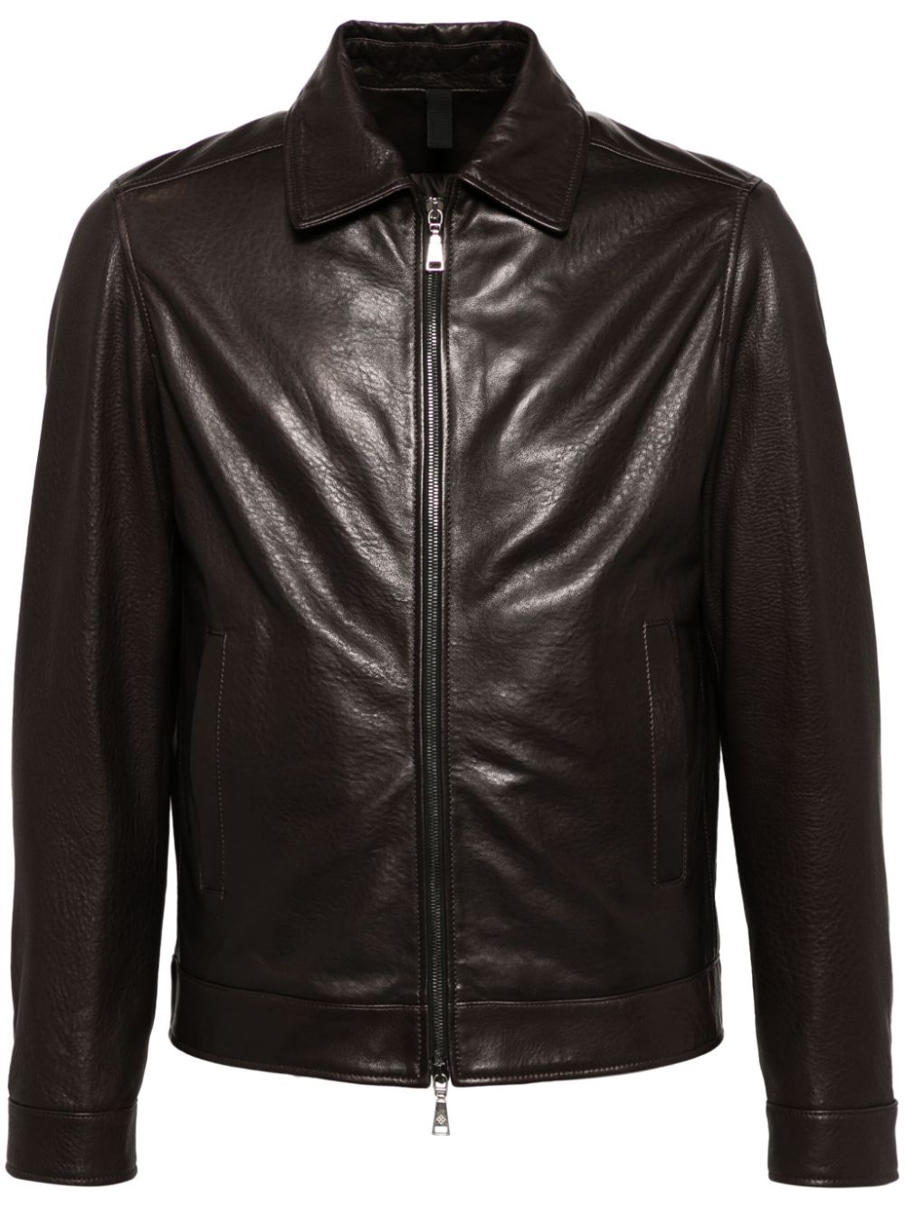 Zip-Up Leather Jacket