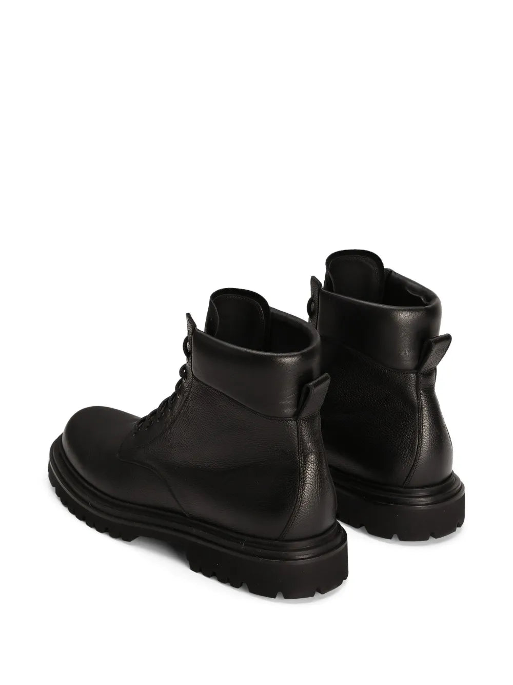 Leather Lace-Up Boots