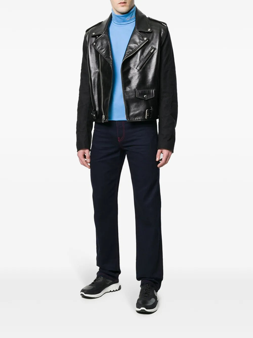 Panelled Biker Jacket