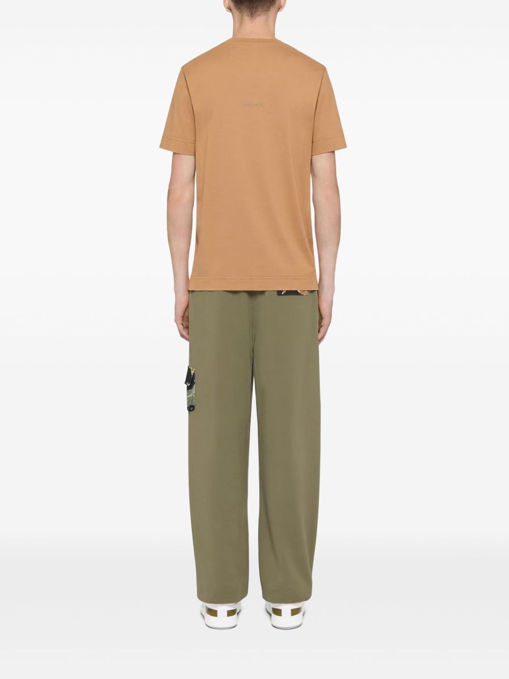 camo-print trousers