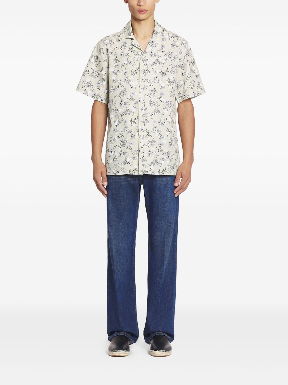 floral-print shirt