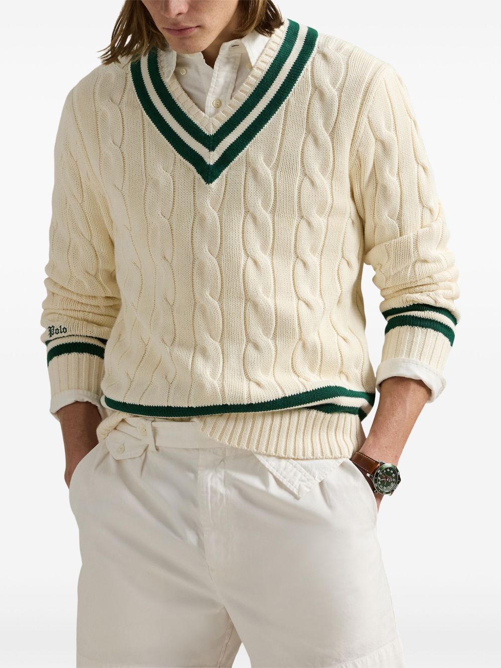 cable-knit jumper